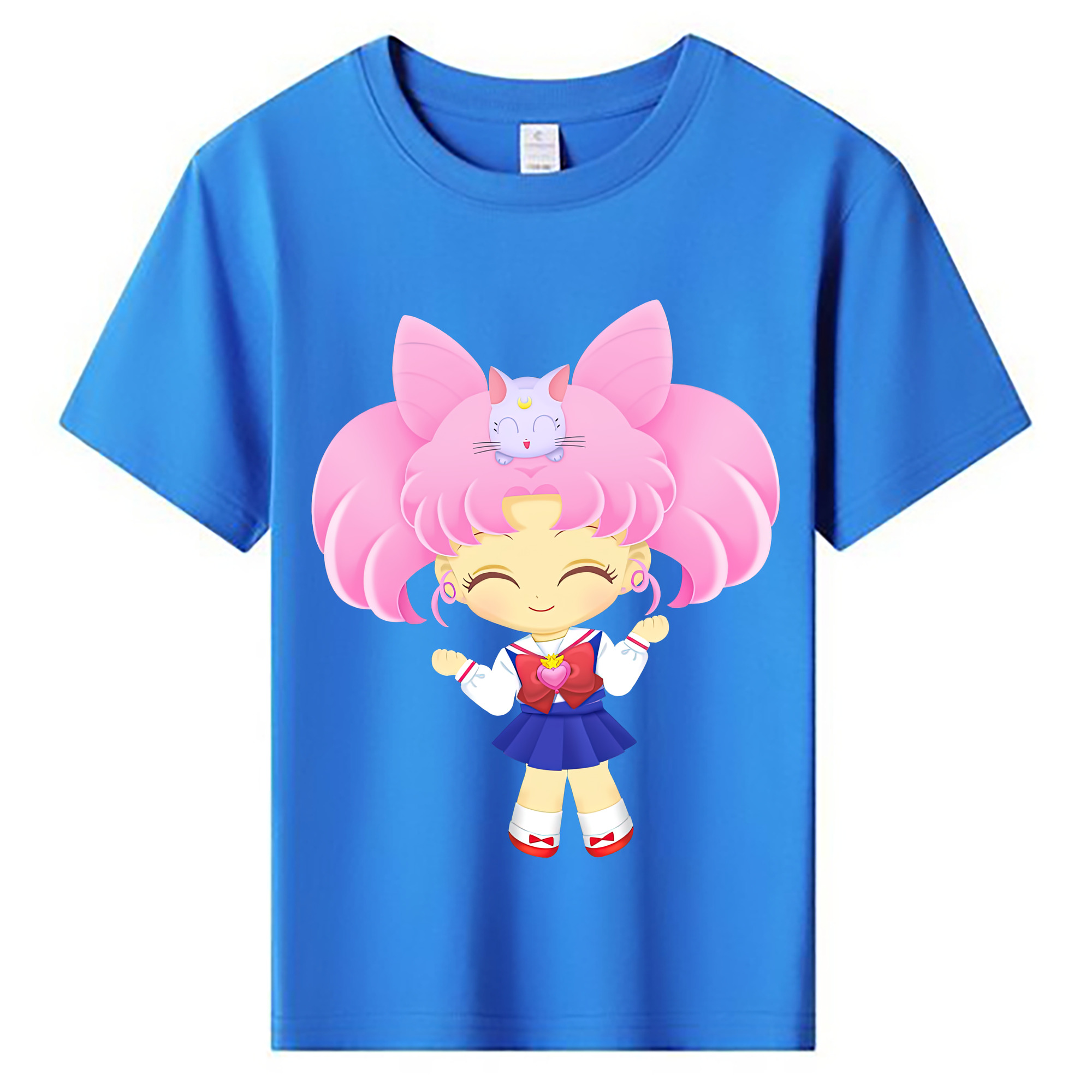 （画像用） 美少女戦士セーラームーン ちびうさ Sailor Moon Chibiusa Tsukino Usagi Small Lady Serenity 綿100％キッズTシャツ（フロントプリント）